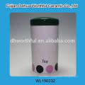 Promotion ceramic storage tank with red cover